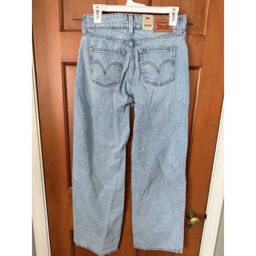Women's Levi's Superlow Loose Straight Leg Jeans Light Blue Wash 26 X 32 NWT - Picture 7 of 11